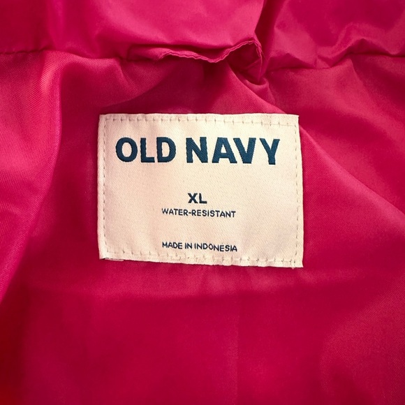 Pink Quilt Puffer Zip up Vest Old Navy size XL (1691 - Picture 6 of 8